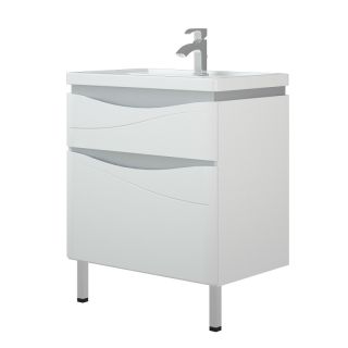 Тумба под раковину Corozo Омаха Z2 70см белый/металлик SD-00000800